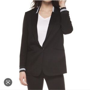 Black Tape- sporty/ varsity style black blazer